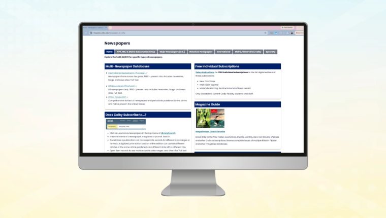 A computer screen showing various digital subscriptions